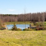 The field and on-site lake.